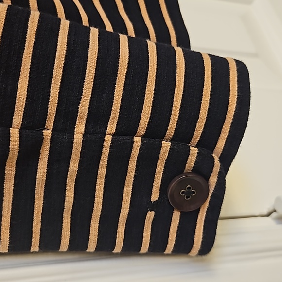 EUC J.Crew Maritime Striped Knit Blazer in Black and Tan, sz Small - Picture 6 of 8